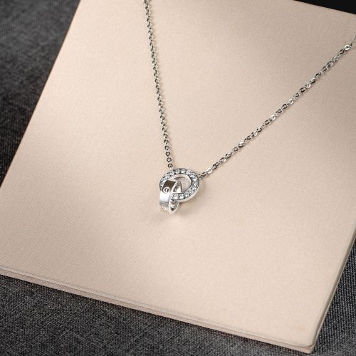 DÂY CHUYỀN KIM CƯƠNG THIÊN NHIÊN INTERLOCKING LOVE